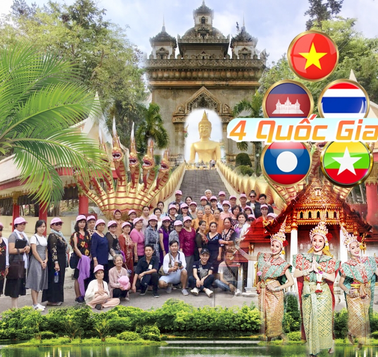 TOUR CAMPUCHIA - THÁI LAN - LÀO - MYANMAR 2023 (TOUR 4 NƯỚC)