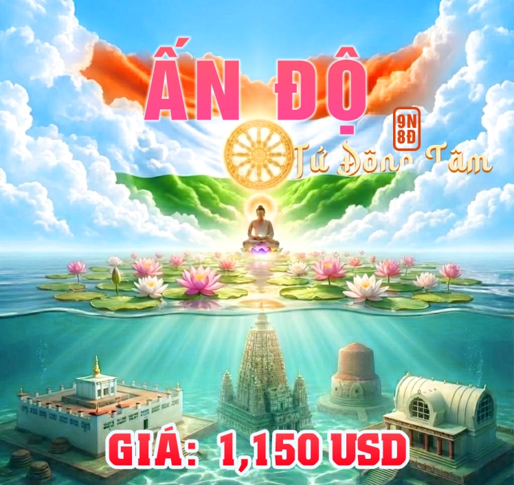 TOUR ẤN ĐỘ - TỨ ĐỘNG TÂM CAO CẤP 4 - 5 SAO