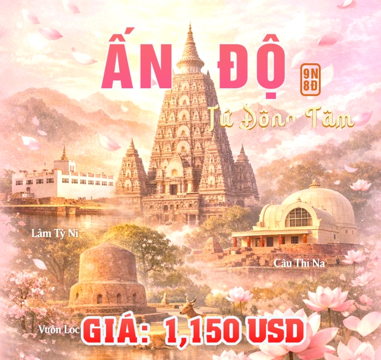 TOUR ẤN ĐỘ - TỨ ĐỘNG TÂM CAO CẤP 4 - 5 SAO