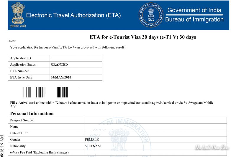 e-VISA ẤN ĐỘ